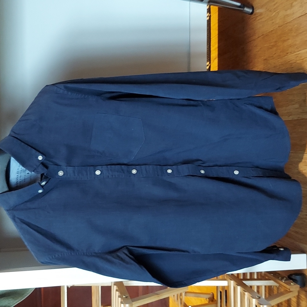 Banana Republic Grant Slim Fit Button Down, S, 100% Cotton, Navy